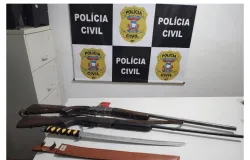 Polcia Civil prende suspeito por posse ilegal de arma de fogo em Campo Verde