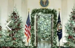 Casa Branca exibe nova decorao de Natal com foco na famlia; veja