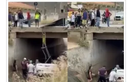 Motorista perde o controle e veculo despenca em canal no Centro de Cuiab