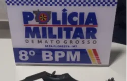 Pol�cia Militar conduz duas pessoas por porte de arma de fogo em �rea de explora��o mineral