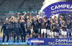 Fluminense celebra t�tulo da Ta�a Guanabara com vit�ria sobre o Maric� no Maracan�