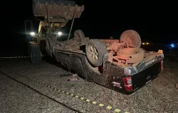 Hilux capota, mata idosa e deixa marido ferido em Lucas do Rio Verde