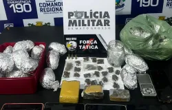 For�a T�tica prende dupla e apreende drogas e ovos de P�scoa que seriam distribu�dos por fac��o criminosa