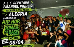 Cultura que inspira: Escola Estadual Dep. Emanuel Pinheiro recebe o Grupo de Hip Hop Rimas na Base nesta 4� feira 08 de abril