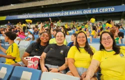 Ap�s goleada, popula��o j� aguarda pr�xima partida da Sele��o Brasileira de futebol feminino na Arena Pantanal