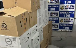 Pol�cia Militar prende homem com 14 caixas de produtos contrabandeados em Alto Araguaia