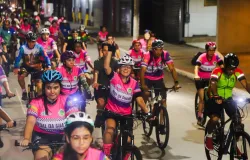 Passeio de bicicleta reun� fam�lias em V�rzea Grande