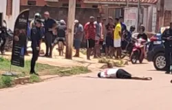 Homem � executado a tiros no meio da rua em V�rzea Grande, MT