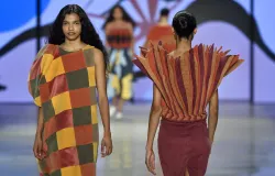 Desfile na SPFW exibe roupas inspiradas nas plantas e curvas de Burle Marx