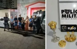 Pol�cia recupera itens religiosos roubados de igreja em Cuiab�