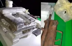 Mulher � presa com 21 kg de drogas, arma artesanal e muni��es em carro por aplicativo