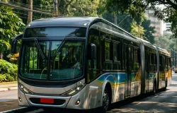Nova linha de �nibus el�tricos promete viagens mais baratas e sustent�veis
