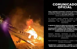 Cantor Rey Vaqueiro cancela parte dos shows depois de avi�o pousar fora da pista no RN