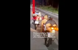 Motociclistas pilotam deitados sem capacete em alta velocidade e arriscam multas graves na Grande Fortaleza