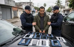 Chefe de fac��o com 5 homic�dios na ficha � preso em Fortaleza