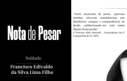 Pol�cia Militar do Cear� lamenta morte de soldado de 30 anos