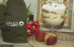 Receita de p�ssego real, sobremesa que lembra a inf�ncia e venceu concurso, ensina passo a passo