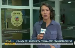 Bebe de 2 anos chega com marcas de agressao em creche e padrasto e preso