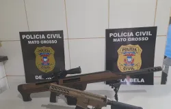 Polcia Civil apreende armas de grosso calibre e 124 pacotes de entorpecentes em rea na fronteira