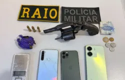 CPRaio captura quatro suspeitos de envolvimento em homic�dio, apreende arma e recupera carro roubado em Aracati