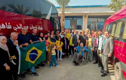 Grupo de 32 brasileiros  resgatado da Cisjordnia, na Palestina