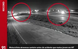 V�deo mostra momento de acidente que matou jovem de 20 anos em Mato Grosso