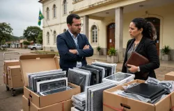 Prefeitura de Barra do Gar�as cancela compra de R$ 16 milh�es em computadores e equipamentos
