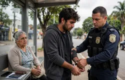 Jovem de 24 anos � preso por assaltar idosa de 60 anos em ponto de �nibus