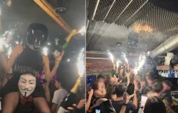 Revelado o momento em que as velas pirot�cnicas em garrafas de champanhe 'iniciaram o inc�ndio' que matou dezenas na Su��a