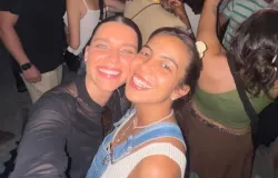 Bruna Linzmeyer e namorada surgem agarradinhas em show do Bad Bunny em S�o Paulo