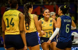 Brasil vence Bulg�ria e segue 100% na Liga de V�lei; It�lia � a pr�xima rival