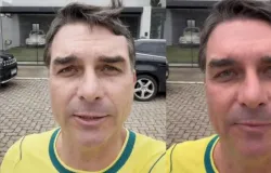 Filho visita Bolsonaro e lamenta n�o poder ver jogo do Brasil com o pai