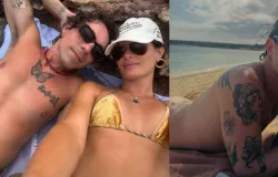 Isabeli Fontana publica foto de Di Ferrero nu e faz declara��o; veja