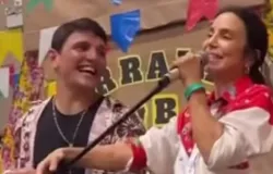 Ivete Sangalo d� show surpresa no S�o Jo�o da escola das filhas em Salvador