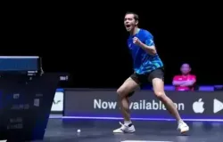 Hugo Calderano fica em segundo lugar no torneio de t�nis de mesa na Eslov�nia