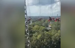 Falha em brinquedo no Six Flags deixa pessoas presas a 80 metros de altura