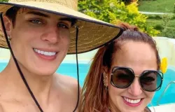 Tiago Ramos implora para Nadine, m�e de Neymar, dar uma nova chance a ele
