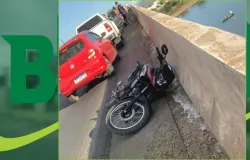 Motociclista bate em carro e cai de ponte do Rio S�o Francisco em Ibotirama