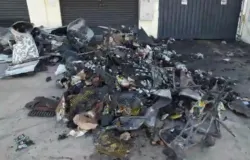 Drone mostra como ficou f�brica de p�es ap�s inc�ndio em Cuiab�
