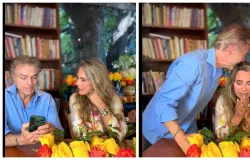 Bruna Lombardi faz 75 anos e ganha surpresa emocionante do marido