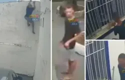 C�mera flagra furto de celular em condom�nio em Salvador