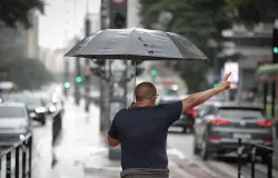 S�bado com tempo inst�vel e chuva em SP