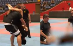 Atleta de jiu-jitsu fica sem movimentos ap�s golpe considerado ilegal em competi��o