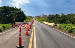Obras em pontes da MS-040 bloqueiam passagem de caminh�es e exigem desvio no MS