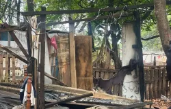 Corpo carbonizado encontrado em casa queimada em Campo Grande