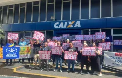 Banc�rios paralisam 100% das ag�ncias da Caixa em Mato Grosso e exigem melhorias urgentes