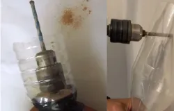 Truque caseiro: garrafa PET para n�o fazer sujeira ao furar parede
