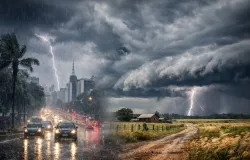Tempestade com vento de 90 km/h atinge o Sul do Brasil neste fim de semana
