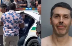 Homem veste uniforme da imigra��o dos EUA para assustar eleitores no dia da vota��o