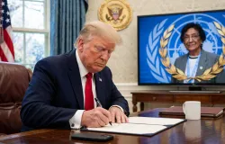 Trump pune Tribunal Penal Internacional horas ap�s sua ex-ju�za ganhar Nobel da Paz